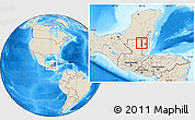 Shaded Relief Location Map of Melchor de Menco