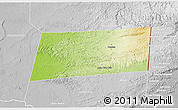 Physical 3D Map of Poptun, lighten, desaturated