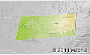 Physical 3D Map of Poptun, lighten, desaturated