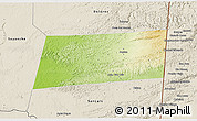 Physical 3D Map of Poptun, shaded relief outside