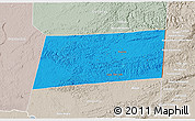 Political 3D Map of Poptun, lighten, semi-desaturated