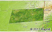 Satellite 3D Map of Poptun, physical outside