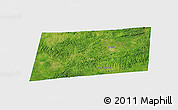 Satellite 3D Map of Poptun, single color outside