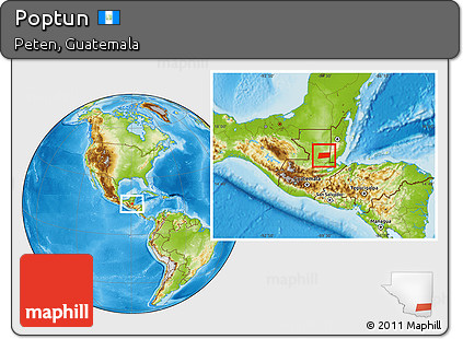 Physical Location Map of Poptun