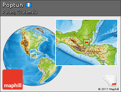 Physical Location Map of Poptun