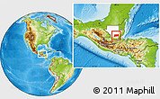 Physical Location Map of Poptun, highlighted parent region