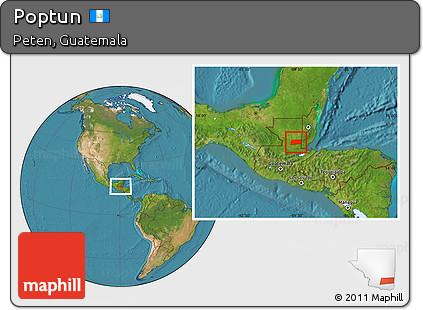 Satellite Location Map of Poptun