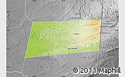 Physical Map of Poptun, desaturated