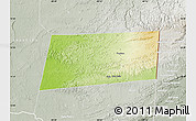 Physical Map of Poptun, lighten, semi-desaturated