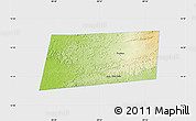 Physical Map of Poptun, single color outside