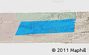 Political Panoramic Map of Poptun, lighten, semi-desaturated