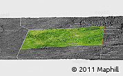 Satellite Panoramic Map of Poptun, desaturated