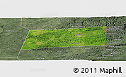 Satellite Panoramic Map of Poptun, semi-desaturated