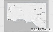 Gray 3D Map of San Andres, single color outside