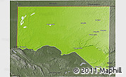 Physical 3D Map of San Andres, darken, semi-desaturated