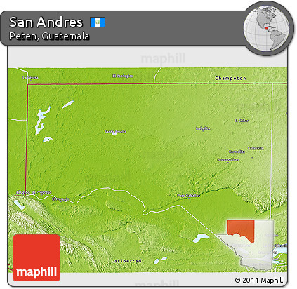 Physical 3D Map of San Andres
