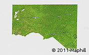 Satellite 3D Map of San Andres, single color outside