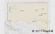 Shaded Relief 3D Map of San Andres, lighten, desaturated