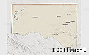 Shaded Relief 3D Map of San Andres, lighten, semi-desaturated