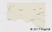 Shaded Relief 3D Map of San Andres, single color outside