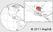 Blank Location Map of San Andres, highlighted country, highlighted parent region, within the entire country