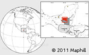 Blank Location Map of San Andres, highlighted country, highlighted parent region