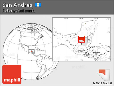 Blank Location Map of San Andres, highlighted parent region