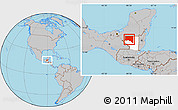 Gray Location Map of San Andres, highlighted parent region