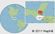 Savanna Style Location Map of San Andres, highlighted country, highlighted parent region