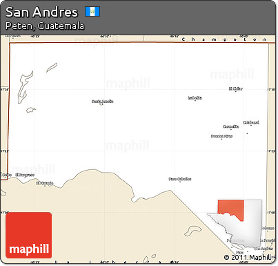 Classic Style Simple Map of San Andres