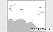 Gray Simple Map of San Andres, single color outside