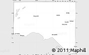 Silver Style Simple Map of San Andres