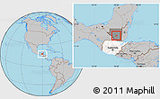 Gray Location Map of San Francisco, highlighted country, highlighted parent region