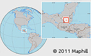 Gray Location Map of San Francisco, highlighted parent region