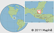 Savanna Style Location Map of San Francisco, highlighted parent region