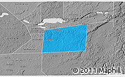 Political 3D Map of Santa Ana, desaturated