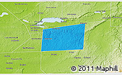 Political 3D Map of Santa Ana, physical outside