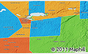 Political 3D Map of Santa Ana