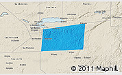 Political 3D Map of Santa Ana, shaded relief outside