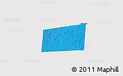 Political 3D Map of Santa Ana, single color outside
