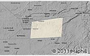 Shaded Relief 3D Map of Santa Ana, darken, desaturated
