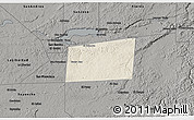 Shaded Relief 3D Map of Santa Ana, darken, semi-desaturated