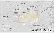 Shaded Relief 3D Map of Santa Ana, desaturated