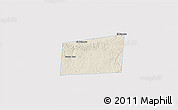 Shaded Relief 3D Map of Santa Ana, single color outside