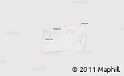 Silver Style 3D Map of Santa Ana, single color outside