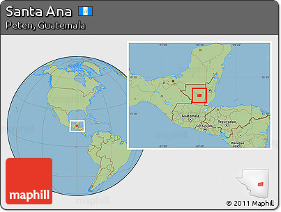 Savanna Style Location Map of Santa Ana