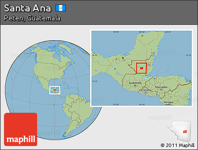 Savanna Style Location Map of Santa Ana