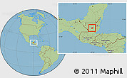 Savanna Style Location Map of Santa Ana