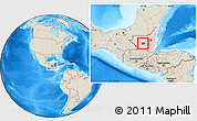 Shaded Relief Location Map of Santa Ana