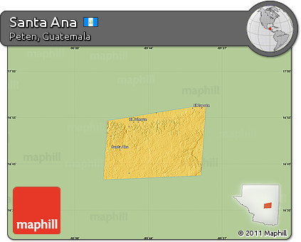Savanna Style Map of Santa Ana, single color outside